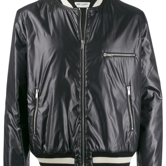 Yves Saint Laurent zip-up varsity bomber jacket - Picture 3 of 16